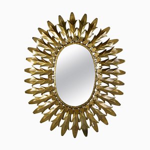 Art Deco Sunburst Wall Mirror, France, 1920s-TQA-1321959