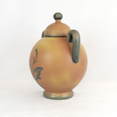 Art Deco Swedish Ceramic Urn with Lid by Åke Holm, 1920s-YGE-888080