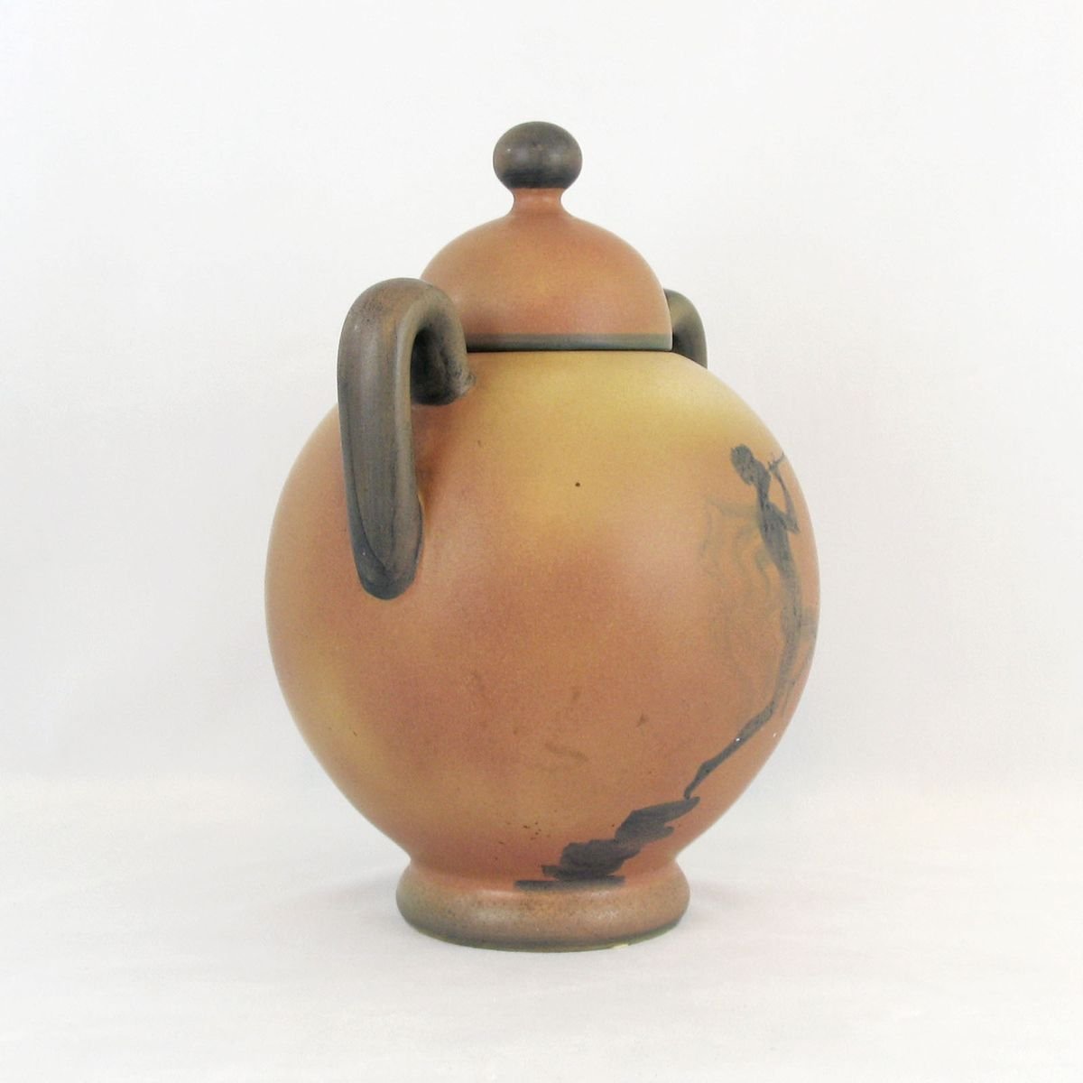 Art Deco Swedish Ceramic Urn with Lid by Åke Holm, 1920s