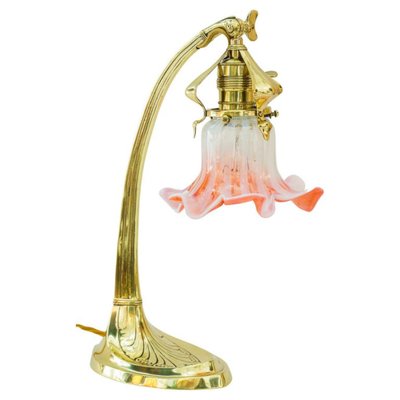 Art Deco Swivel Table Lamp with Original Opaline Glass Shade, Vienna, 1920s-SPD-1791491