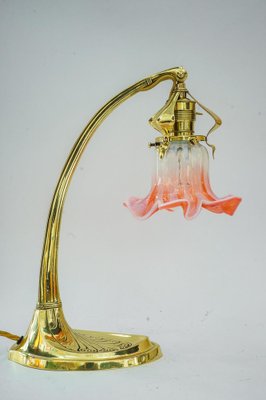 Art Deco Swivel Table Lamp with Original Opaline Glass Shade, Vienna, 1920s-SPD-1791491