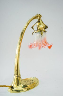 Art Deco Swivel Table Lamp with Original Opaline Glass Shade, Vienna, 1920s-SPD-1791491