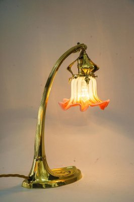 Art Deco Swivel Table Lamp with Original Opaline Glass Shade, Vienna, 1920s-SPD-1791491