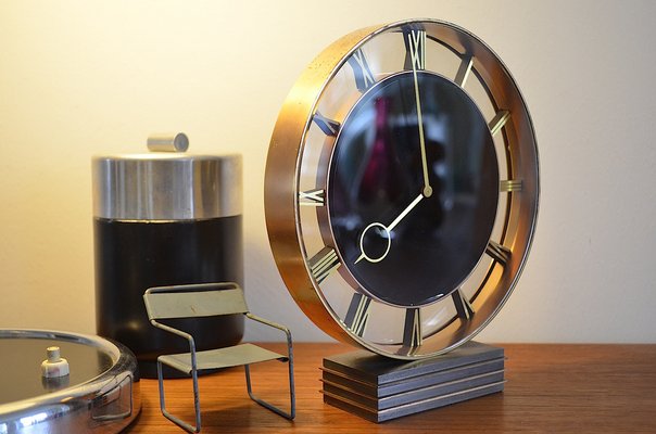 Art Deco Table Clock by Heinrich Möller for Kienzle, 1930s-OV-1293021