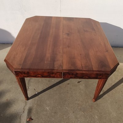 Art Deco Table in Walnut and Burr Walnut, 1930s-ABK-2022515