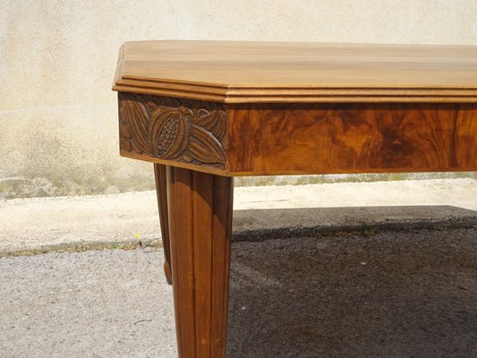 Art Deco Table in Walnut and Burr Walnut, 1930s-ABK-2022515