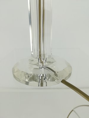 Art Deco Table Lamp Ground Glass with Fabric Screen, 1920s-KDB-1293068