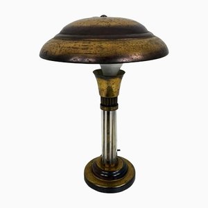 Art Deco Table Lamp in Brass with Glass Rods-VMP-1292484