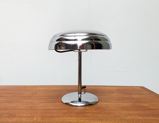 Art Deco Table Lamp in Chrome and Glass-UAH-1264256