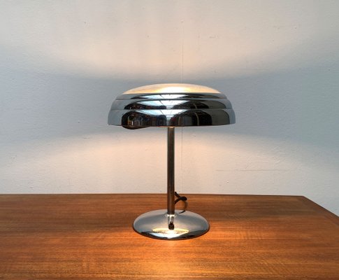 Art Deco Table Lamp in Chrome and Glass-UAH-1264256