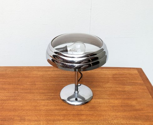 Art Deco Table Lamp in Chrome and Glass-UAH-1264256