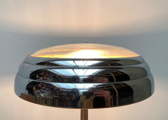 Art Deco Table Lamp in Chrome and Glass-UAH-1264256