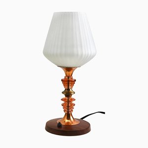 Art Deco Table Lamp in Colored Glass with Brass Details, 1935-MJY-1446875