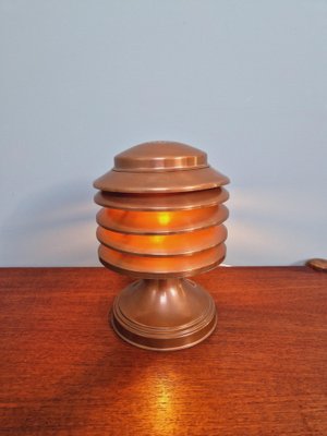 Art Deco Table Lamp in Copper from Coulter, Toronto, 1930s-FAX-1813865