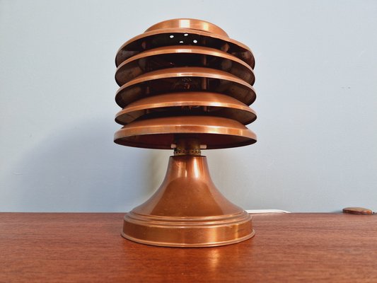 Art Deco Table Lamp in Copper from Coulter, Toronto, 1930s-FAX-1813865