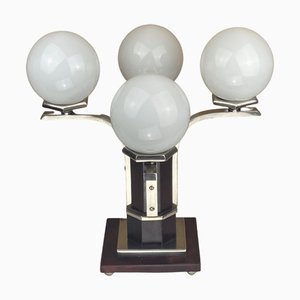 Art Deco Table Lamp in Mahogany, 1930s-BHG-1453015