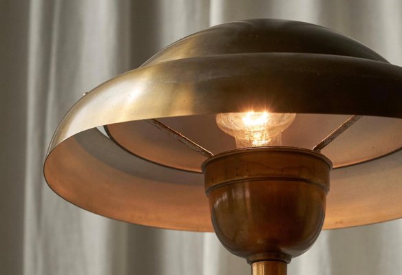 Art Deco Table Lamp in Patinated Brass, 1920s-FEW-2024255