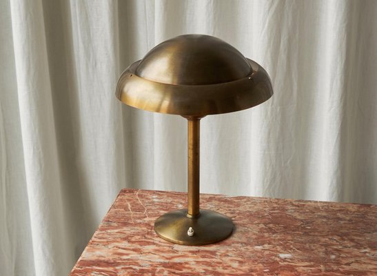 Art Deco Table Lamp in Patinated Brass, 1920s-FEW-2024255