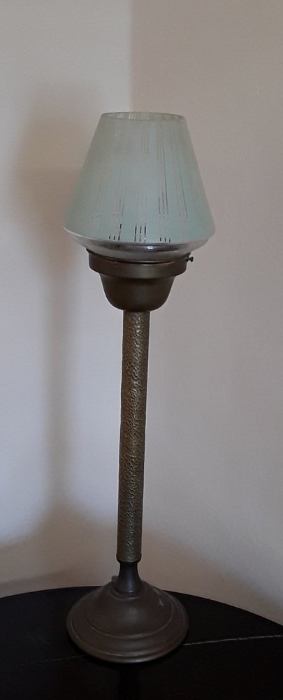 Art Deco Table Lamp with a Column Foot, 1920s