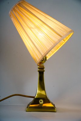 Art Deco Table Lamp with Fabric Shade, 1920s-SPD-1092021