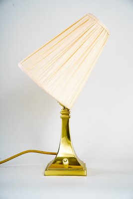 Art Deco Table Lamp with Fabric Shade, 1920s