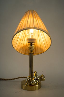 Art Deco Table Lamp with Fabric Shade, Vienna, 1920s-SPD-1028301