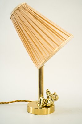 Art Deco Table Lamp with Fabric Shade, Vienna, 1920s-SPD-1028301