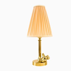 Art Deco Table Lamp with Fabric Shade, Vienna, 1920s-SPD-1028301