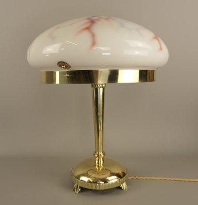 Art Deco Table Lamp with Mouth-Blown Shade, Germany, 1930s-KDB-1759580