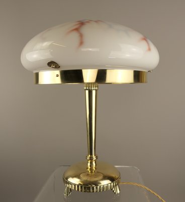 Art Deco Table Lamp with Mouth-Blown Shade, Germany, 1930s-KDB-1759580