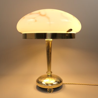 Art Deco Table Lamp with Mouth-Blown Shade, Germany, 1930s-KDB-1759580