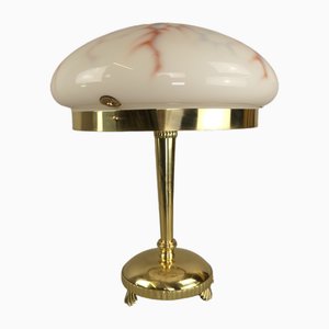 Art Deco Table Lamp with Mouth-Blown Shade, Germany, 1930s-KDB-1759580