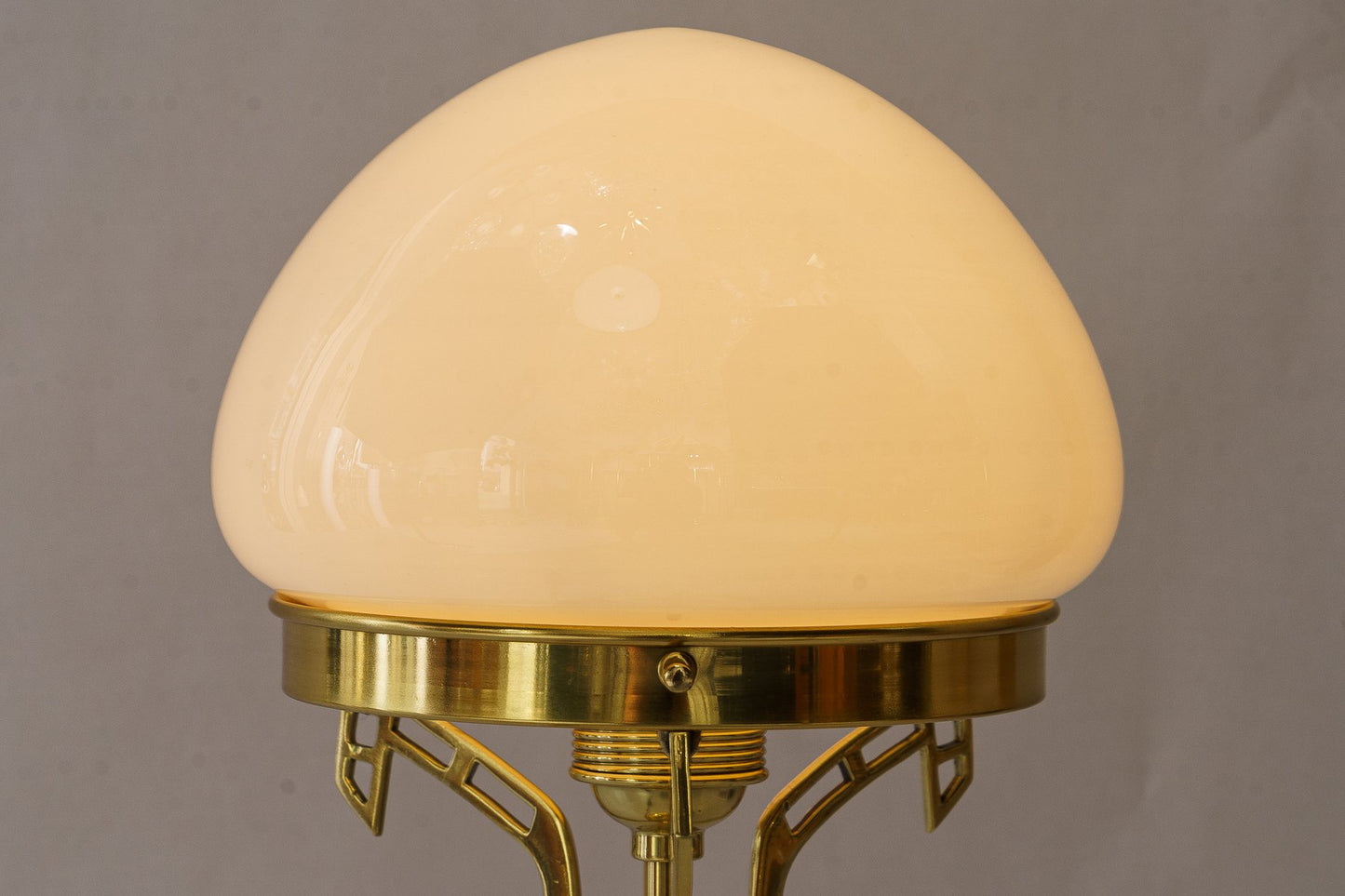 Art Deco Table Lamp with Opal Glass Shade, 1920s