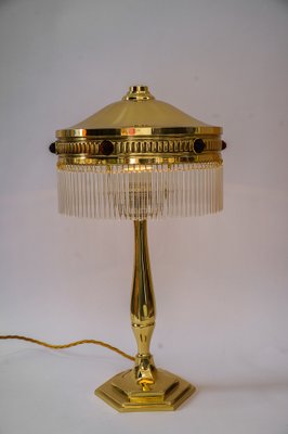 Art Deco Table Lamp with Red Opaline Glass Stones, Vienna, 1920s-SPD-1751652