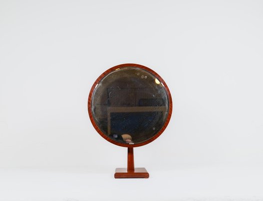 Art Deco Table Mirror in Walnut and Glass, 1940s-UYK-1793992