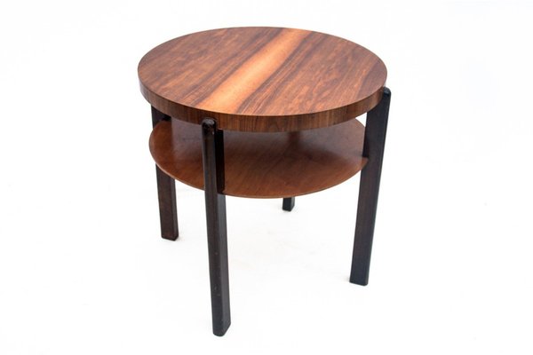 Art Deco Table with a Round Top, Poland, 1940s-BXB-1758311