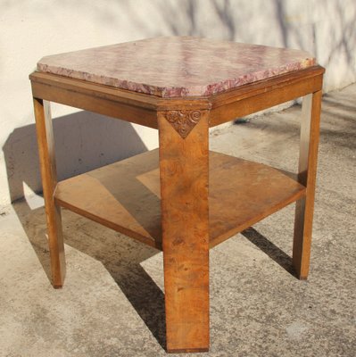 Art Deco Table with Pink Marble-NE-1169669