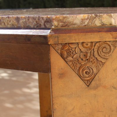 Art Deco Table with Pink Marble-NE-1169669