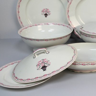 Art Deco Tableware by Charles Ahrenfeldt for Maitrise, Set of 52-NE-1318919