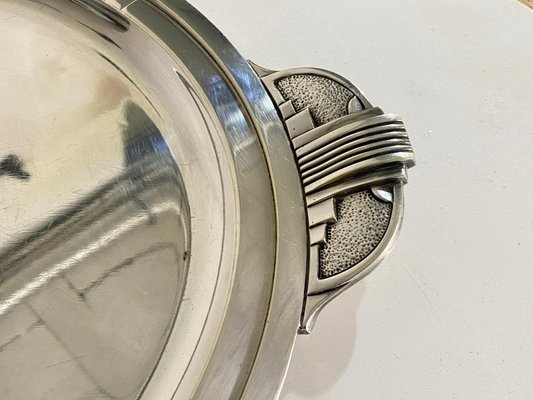 Art Deco Tay in Silver-Plated Metal, France, 1940s-UR-1721162