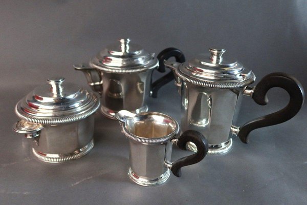 Art Deco Tea and Coffee Set in Silver from Christofle, Set of 4-WSV-1343843