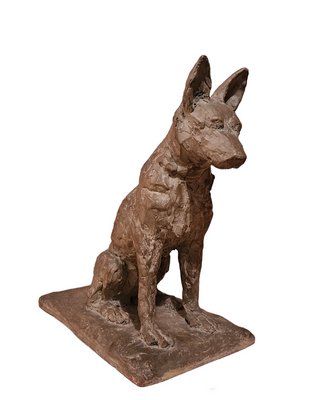 Art Deco Terracotta Dog by A. Thorand, 1935-AWH-1748075