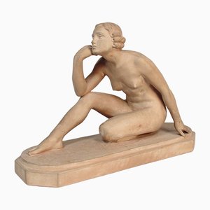 Art Deco Terracotta Sculpture by Lucien Alliots-NE-1320151