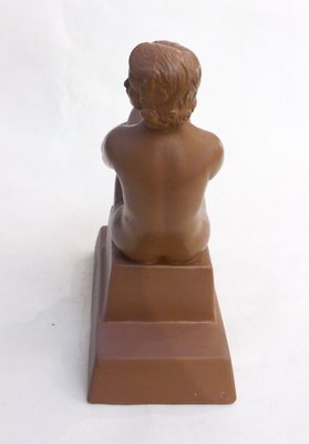 Art Deco Terracotta Sculpture of a Nude Bathing Woman, 1920s-RNR-2021500