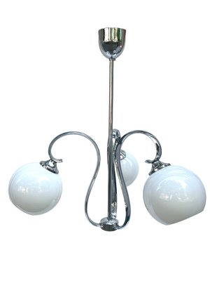 Art Deco Three-Arm Chandelier, 1930s-FSD-1366948