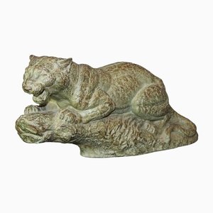 Art Deco Tiger in Terracotta by Henri Bargas, 1930s-BCR-1402798