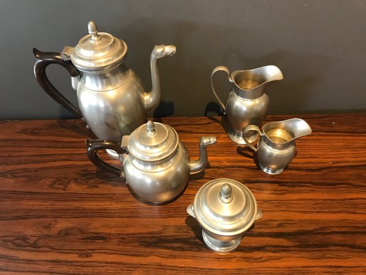 Art Deco Tin Tea & Coffee Service, Set of 5-XQY-956230