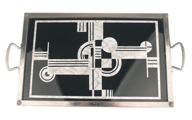 Art Deco Tray with Geometric Patterns, 1930s-GUT-2023469