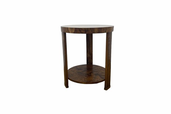 Art Deco Tripod Side Table with Walnut Veneer, Paris Area, 1920s-VMP-1061493