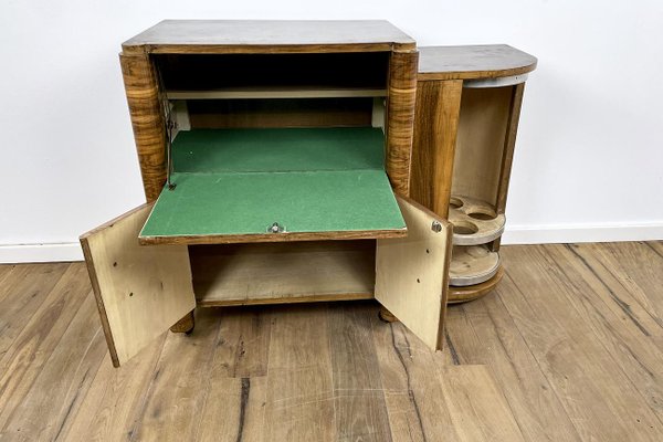 Art Deco Trolley Bar with Walnut Veneer-VMP-1231627